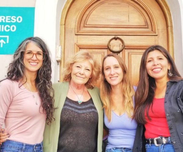 Luciana Echevarría junto a Liliana Olivero, Soledad Díaz y Laura Vilches