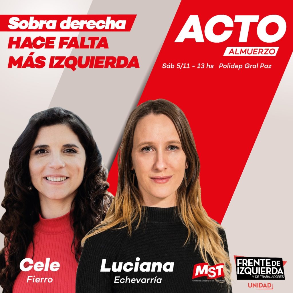 Acto del MST- FITU: Frente a tanta derecha, hace falta más izquierda 1 WhatsApp Image 2022 11 03 at 11.04.29